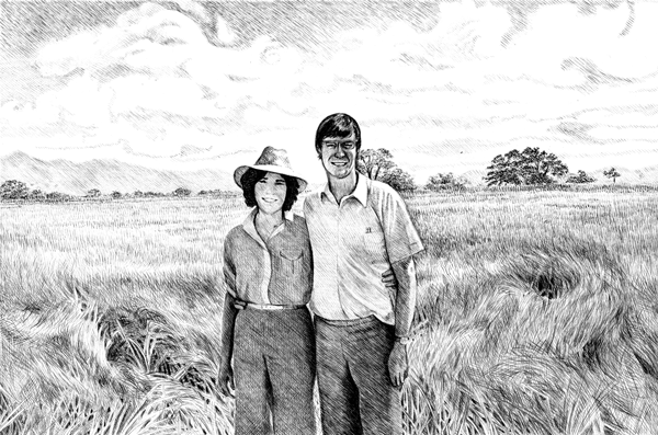 Jane and Geoff in California